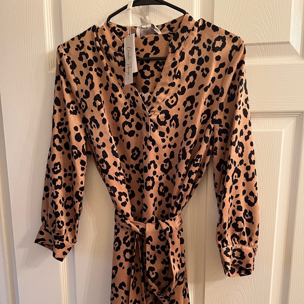 Charlie Paige cheetah dress - never worn